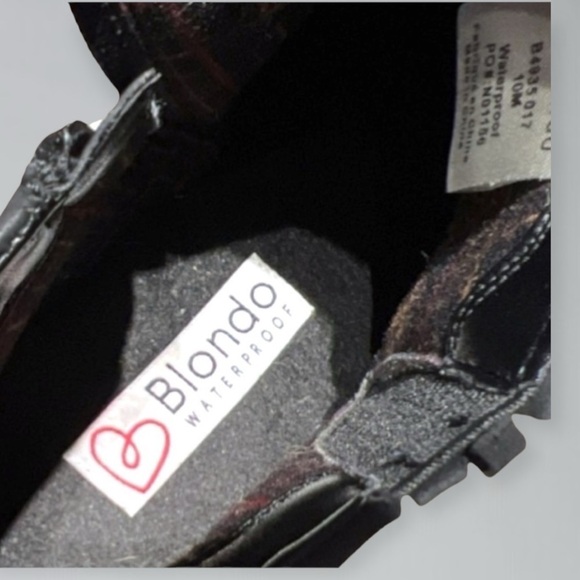 🌻Blondo Black Leather Waterproof Ankle Boots Size 10  | Style # B4935017 - Picture 11 of 11